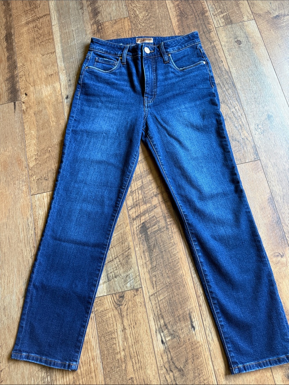 KUT for the Kloth- High-Rise Straight Leg Jeans - Dark Blue